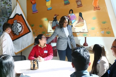 Michelle Obama Pays Surprise Visit to Gila River Indian Community Students