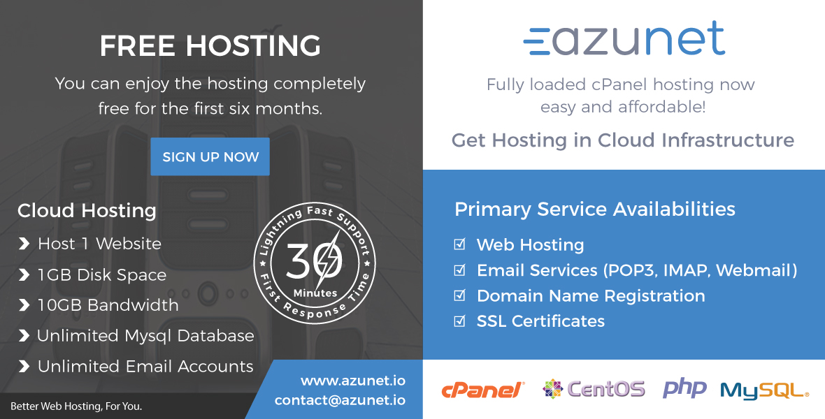 6 Months Free Web Hosting