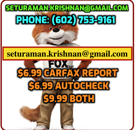 CARFAX and AUTOCHECK reports available immediately