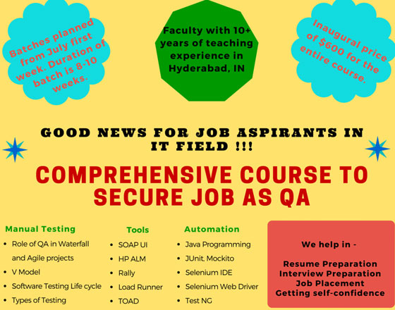 Learn and equip yourselves to secure QA job in IT field