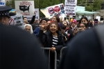 Protest, Donald Trump, chicago citizens stand united against trump following his first visit, Skyscraper