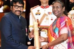 Chiranjeevi Padma Vibhushan, Chiranjeevi award, chiranjeevi receives padma vibhushan, Megastar chiranjeevi