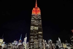 Federation of Indian Associations, ESRT, empire state building lit up to honour the festival of lights, Empire state building