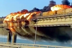 Crimea bridge news, Crimea bridge fire accident, huge explosion on crimea bridge that connects russia, Fire accident Crimea bridge news, Crimea bridge fire accident, huge explosion on crimea bridge that connects russia, Fire accident