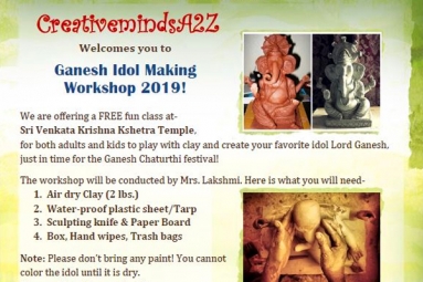 Ganesha Idol Making Workshop - SVK Temple