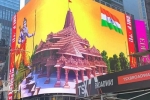 Indian Americans, temple, why is a giant lord ram deity appearing on times square and why is it controversial, Billboard