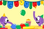 christmas google doodle, new year's day 2018 google doodle, google doodle marks new year s eve with a pair of cute elephants, Google doodle