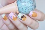 Ice cream coating on nails, Ice cream nails, interesting ice cream nails, Ice cream nails