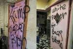 vandals., vandals., indian restaurant vandalized in new mexico hate messages like go back scribbled on walls, New mexico