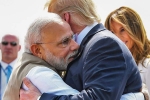 Ahmedabad, Donald Trump, pm modi welcome us president trump at ahmedabad, Melania trump