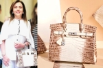 Nita Ambani's Crocodile Skin Handbag, Birkin bags, nita ambani s crocodile skin handbag worth rs 2 6 cr studded with 240 diamonds goes viral, Crocodile