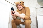 Phone Usage in Toilet, Phone Usage on Toilet research, using your phone on the toilet will invite a painful disease, Robot