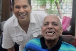 sachin tendulkar's childhood coach ramakant achrekar, sachin tendulkar centuries, sachin tendulkar s childhood coach ramakant achrekar passes away, Kv kamath
