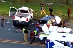 Texas Road accident breaking news, Texas Road accident videos, texas road accident six telugu people dead, Crash