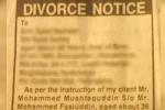NRI divorces wife through news paper, NRI divorces wife through news paper, now talaq through advertisements, Triple talaq