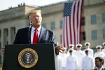 trump at Pentagon 9/11 remembrance ceremony, donald trump at Pentagon, trump vows to hit afghanistan s taliban harder than ever, Terrorist attack