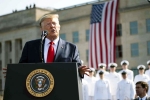 trump at Pentagon 9/11 remembrance ceremony, Afghanistan, trump vows to hit afghanistan s taliban harder than ever, John bolton