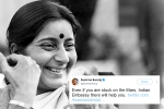 sushma swaraj, sushma swaraj, these tweets by sushma swaraj prove she was a rockstar and also mother to indians stranded abroad, Kuwait