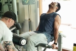 NTR gym pics, NTR pics, latest workout picture of tarak is here, Lloyd stevens