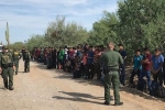 Arizona desert, Arizona desert, 163 illegal immigrants caught along border near lukeville az, Border patrol agents