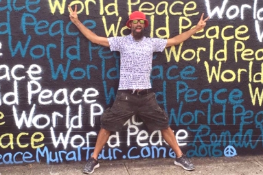 Mural Artist Hoping World Peace