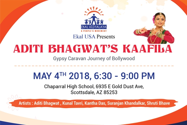 Ekal USA Brings A Fundraiser ‘Aditi Bhagwat’s Kaafila’ On May 4th In AZ
