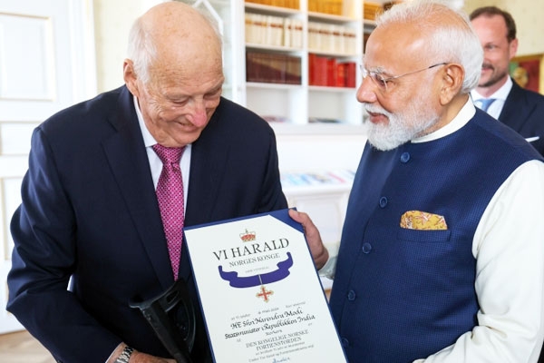 Modi Conferred with Grand Cross Of Royal Norwegian Order Of Merit Modi Conferred with Grand Cross Of Royal Norwegian Order Of Merit