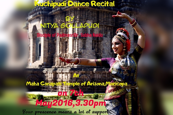 Nitya Gollapudi - noted Kuchipudi danseuse performs at Arizona
