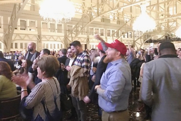 Victory party: Surprise and euphoria at Donald Trump headquarters