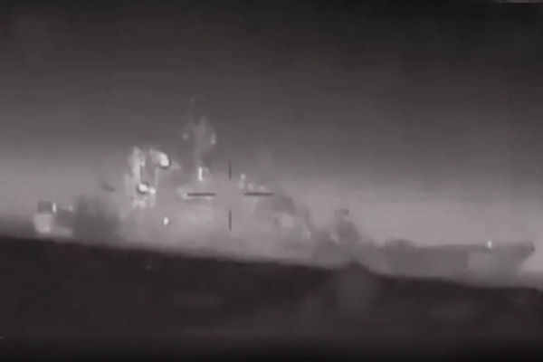 Ukraine drone damages Russian Landing Ship